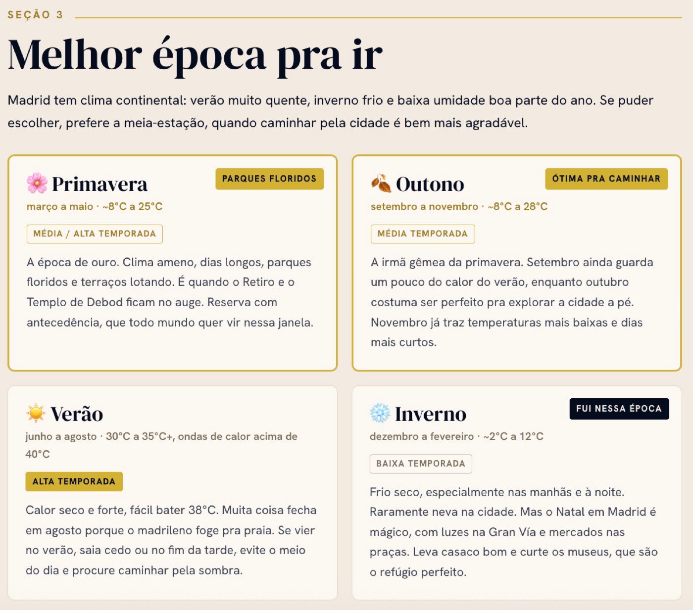 Melhor época para ir a Madrid